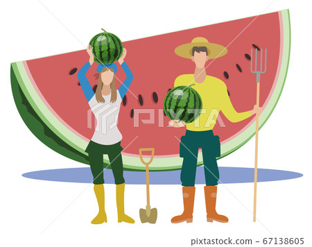 Kitchen garden-rich crop-giant watermelon 67138605