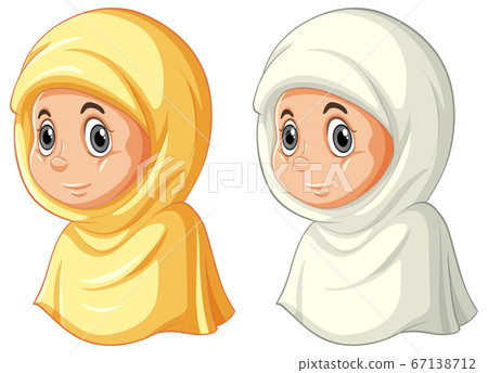 Set of different face of arab muslim in 67138712
