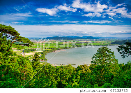 Lake Biwa from Chomei-ji Temple 67138785
