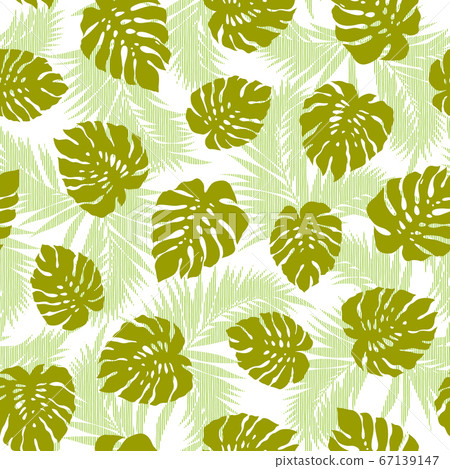 Seamless tropical pattern with tropical plants 67139147