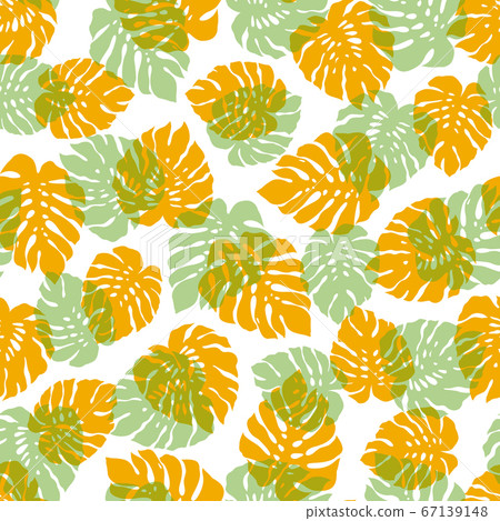 Seamless tropical pattern with tropical plants 67139148