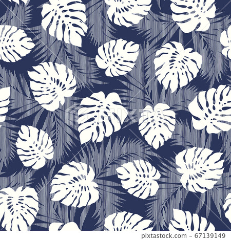 Seamless tropical pattern with tropical plants 67139149