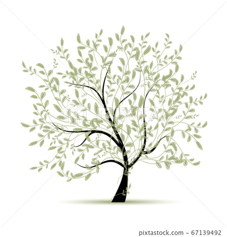 Spring tree green for your design - Stock Illustration [67139492] - PIXTA