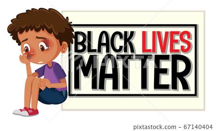 Sad boy with racism font banner Sad boy with racism font banner 67140404