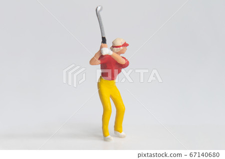 [微型圖庫]高爾夫球手三通 67140680