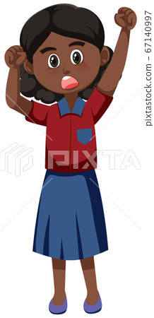 Angry female with strong fist 67140997