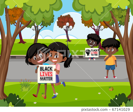 Children protest at the park 67141029