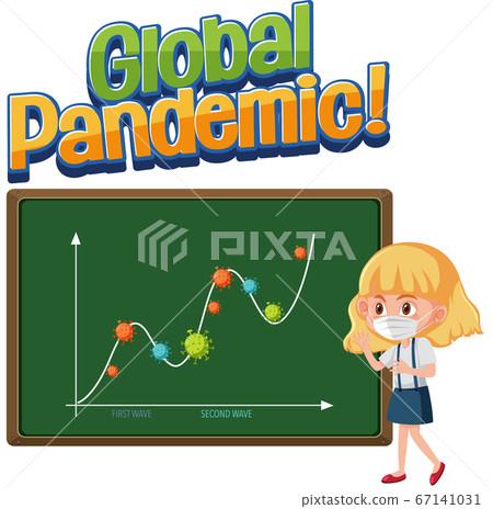 Coronavirus global pandemic with second wave graph 67141031