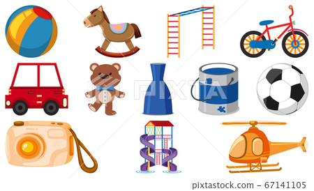 Set of various objects cartoon - Stock Illustration [67141105] - PIXTA