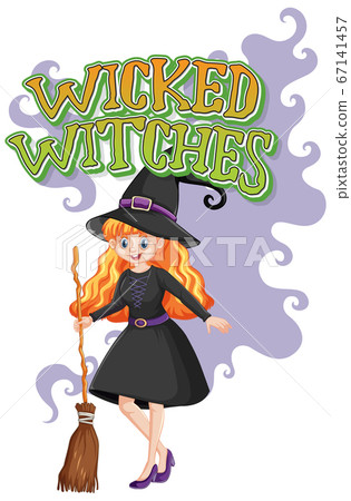 Wicked witches logo on white background Wicked witches logo on white background 67141457