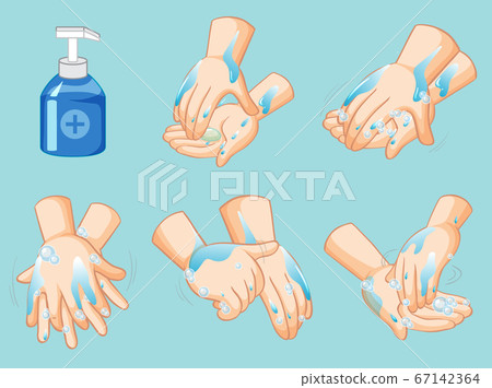 Step to clean hands 67142364