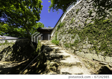 岡山縣高橋市本丸東門民初松山城 岡山縣高橋市本丸東門民初松山城 67142985