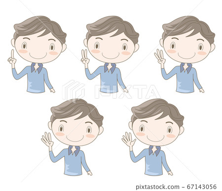 Hand Gesture Number Set-12345 (Male) 67143056