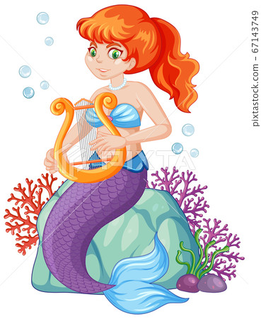 Cute mermaid cartoon character - Stock Illustration [67143749] - PIXTA