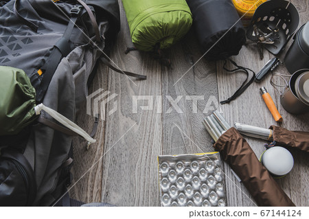 Overhead image of outdoor equipment Overhead image of outdoor equipment 67144124