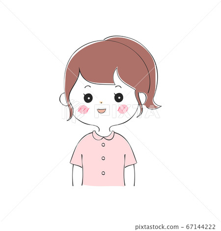 幸福的年輕女人的面部表情變化 幸福的年輕女人的面部表情變化 67144222