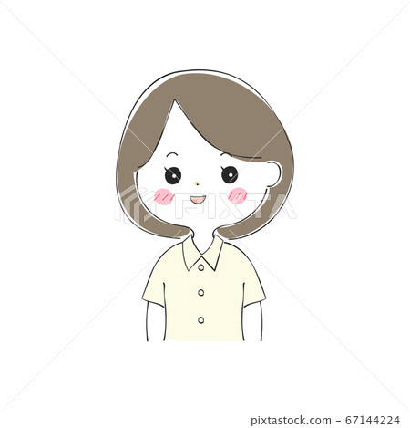 幸福的年輕女人的面部表情變化 幸福的年輕女人的面部表情變化 67144224