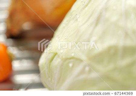 Vegetables on stainless background 67144369