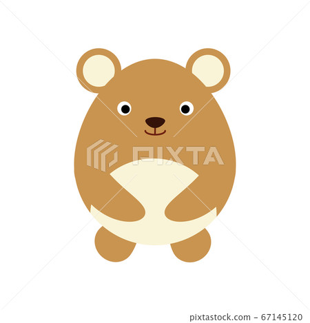 Cute flat design bear isolate on white background. Cute flat design bear isolate on white background. 67145120