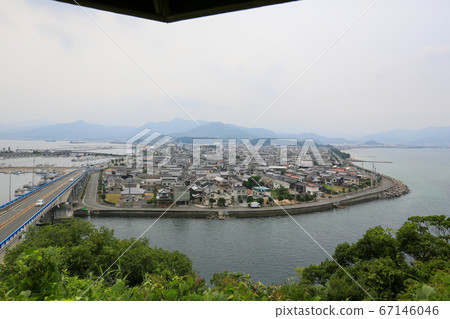 Scenery of Senzaki from Ojiyama Park, Nagato City, Yamaguchi Prefecture 67146046