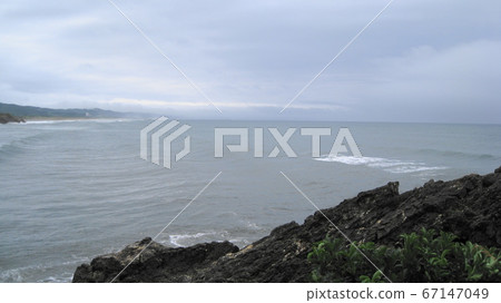 The Sea of Japan and the cape seen from Shishiga nose 67147049