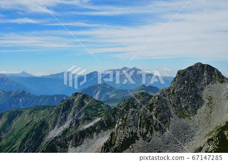 立山的Ka岳岳，黑部吾岳，藥師岳，龍岳 67147285