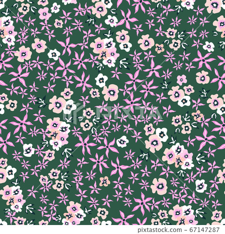 Vintage print with small inflorescences. Vintage print with small inflorescences. 67147287