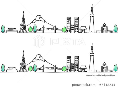 東京城市景觀水平插圖集 東京城市景觀水平插圖集 67148233