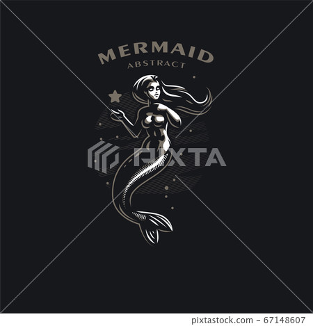 Mermaid with long hair. Mermaid with long hair. 67148607
