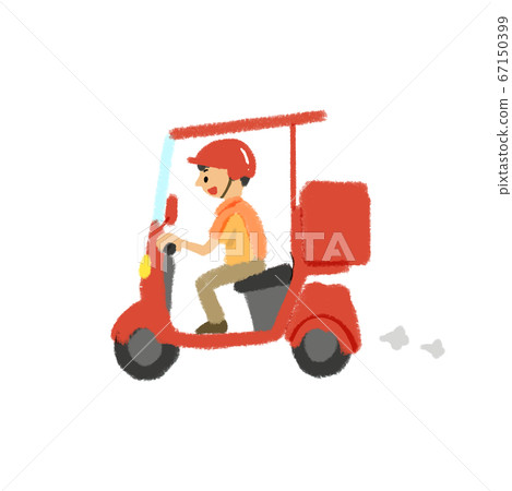 Services provided by restaurants: men riding a delivery bike Services provided by restaurants: men riding a delivery bike 67150399