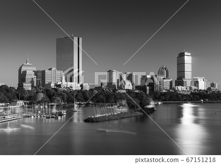 Boston skyline in the evening, Back Bay district, Massachusetts, USA Boston skyline in the evening, Back Bay district, Massachusetts, USA 67151218