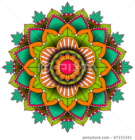Mandala pattern design on white background Mandala pattern design on white background 67151341