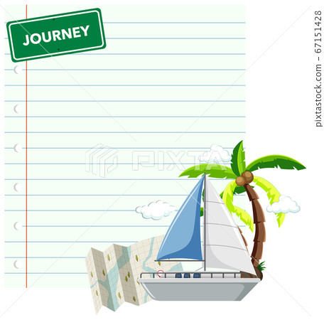 Border template design with cruise journey Border template design with cruise journey 67151428