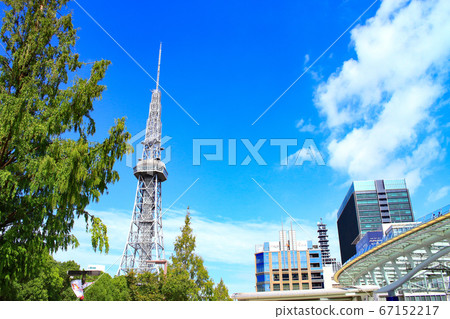 名古屋市，電視塔和水飛船的景觀 67152217