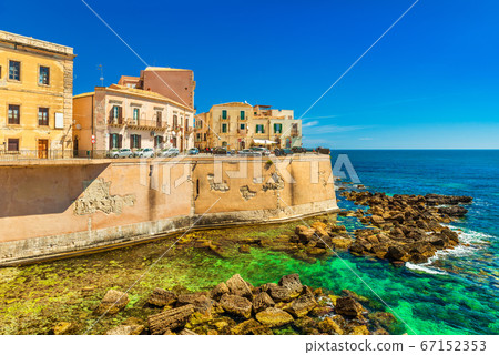 View of Ortygia (Ortigia), the historical part of Syracuse. Sicily, Italy View of Ortygia (Ortigia), the historical part of Syracuse. Sicily, Italy 67152353