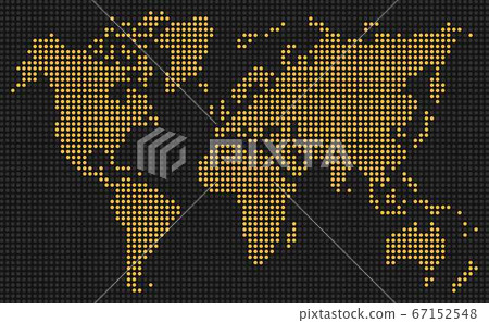 dotted world map vector 67152548