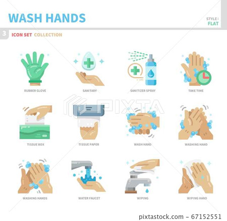 wash hands icon set wash hands icon set 67152551