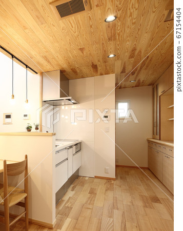 Stylish living dining kitchen image 67154404