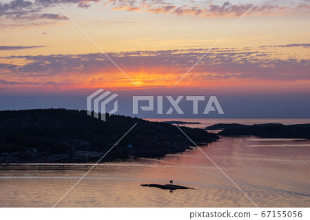 Sunset in the city Fjaellbacka in Sweden Sunset in the city Fjaellbacka in Sweden 67155056
