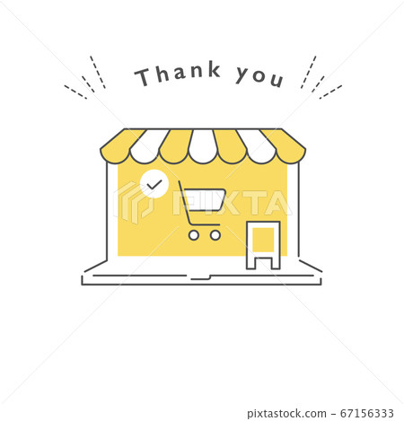 Image illustration of online shopping on a personal computer Image illustration of online shopping on a personal computer 67156333