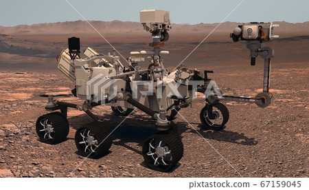Mars. The Perseverance rover deploys its equipment 67159045