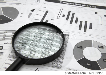 business office desk closeup - financial reports, business office desk closeup - financial reports, 67159955