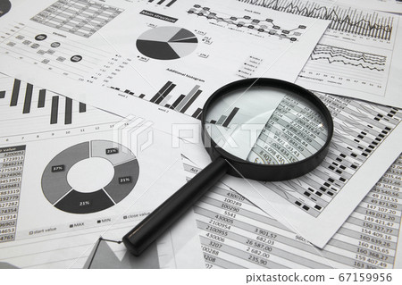 business office desk closeup - financial reports, business office desk closeup - financial reports, 67159956