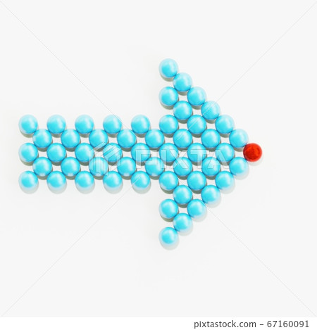Elegant and minimalistic leadership concept 3D Illustration 67160091