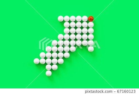 Balls leading up arrow, nice rotated leadership following concept 3d rendered illustration backdrop banner design Balls leading up arrow, nice rotated leadership following concept 3d rendered illustration backdrop banner design 67160123