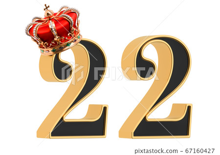 Number 2 with gold crown and without 67160427