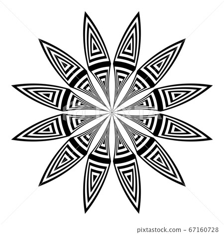 Pattern in circle star shape. Decorative design 67160728
