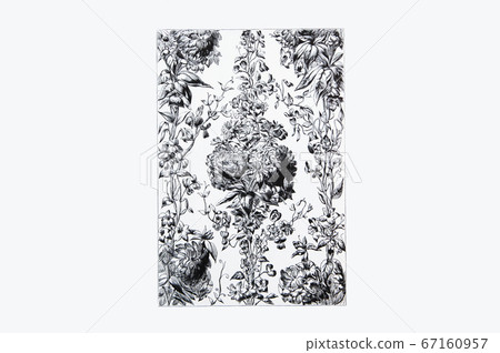 19th Century Victorian Floral Textile Design 67160957