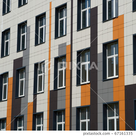 facade of a modern building on a bright Sunny day, facade of a modern building on a bright Sunny day, 67161335