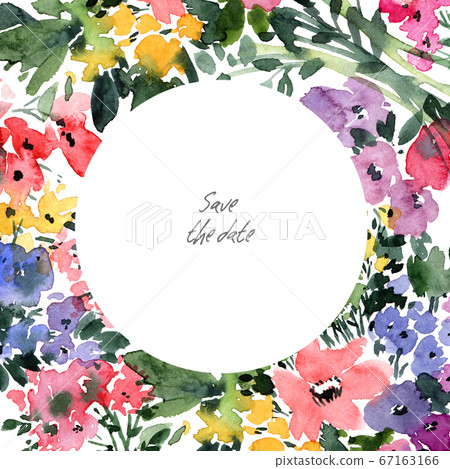 Watercolor floral greeting card Watercolor floral greeting card 67163166